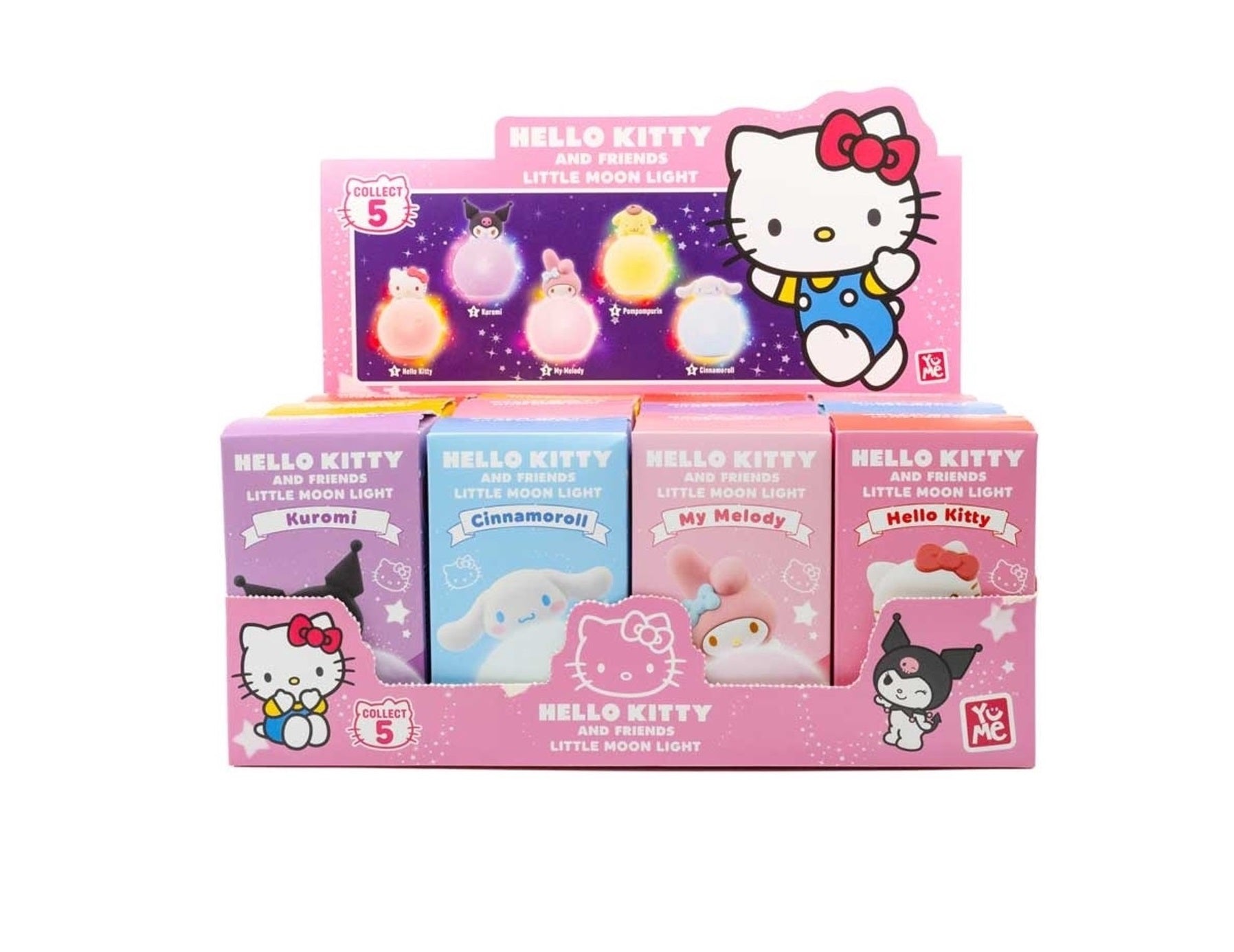 YuMe - Hello Kitty et ses amis - Little Moon Light Series - Display de figurines Sanrio 8cm (12 unités)