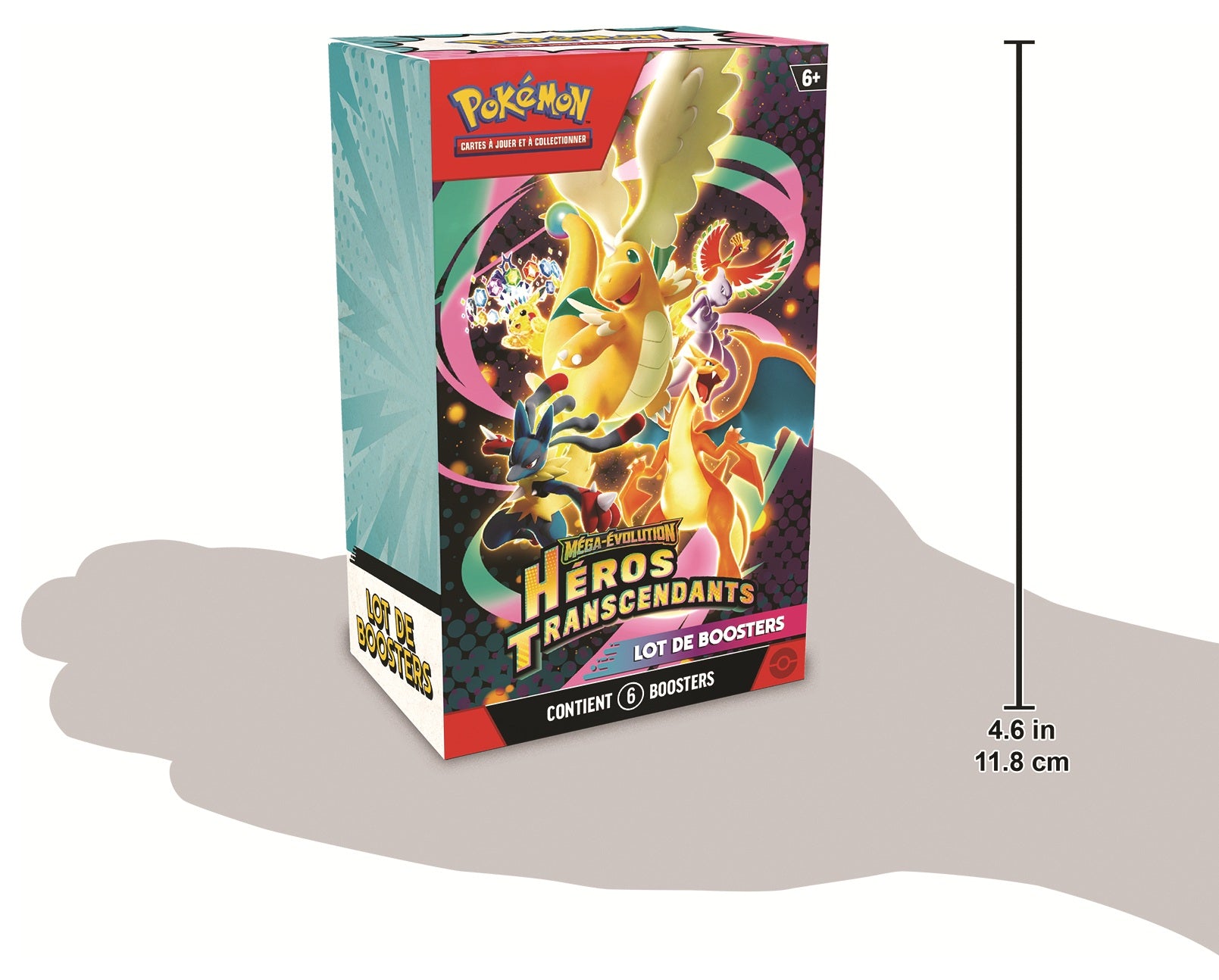 Pokémon JCC : Lot de 6 boosters Méga-Évolution - ME2.5 Héros Transcendants
