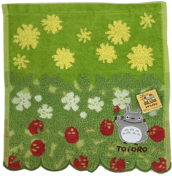 Ghibli - Mon Voisin Totoro - Mini Serviette Totoro Fleurs et Fraises 25x25cm - flash vidéo