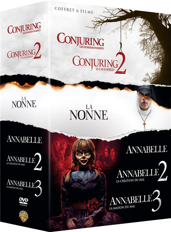 Coffret 6 films : Conjuring : les dossiers Warren + Conjuring 2 : le cas Enfield + Annabelle + Annabelle 2 : la crÃ©ation du mal + Annabelle : la maison du mal + La Nonne [DVD]