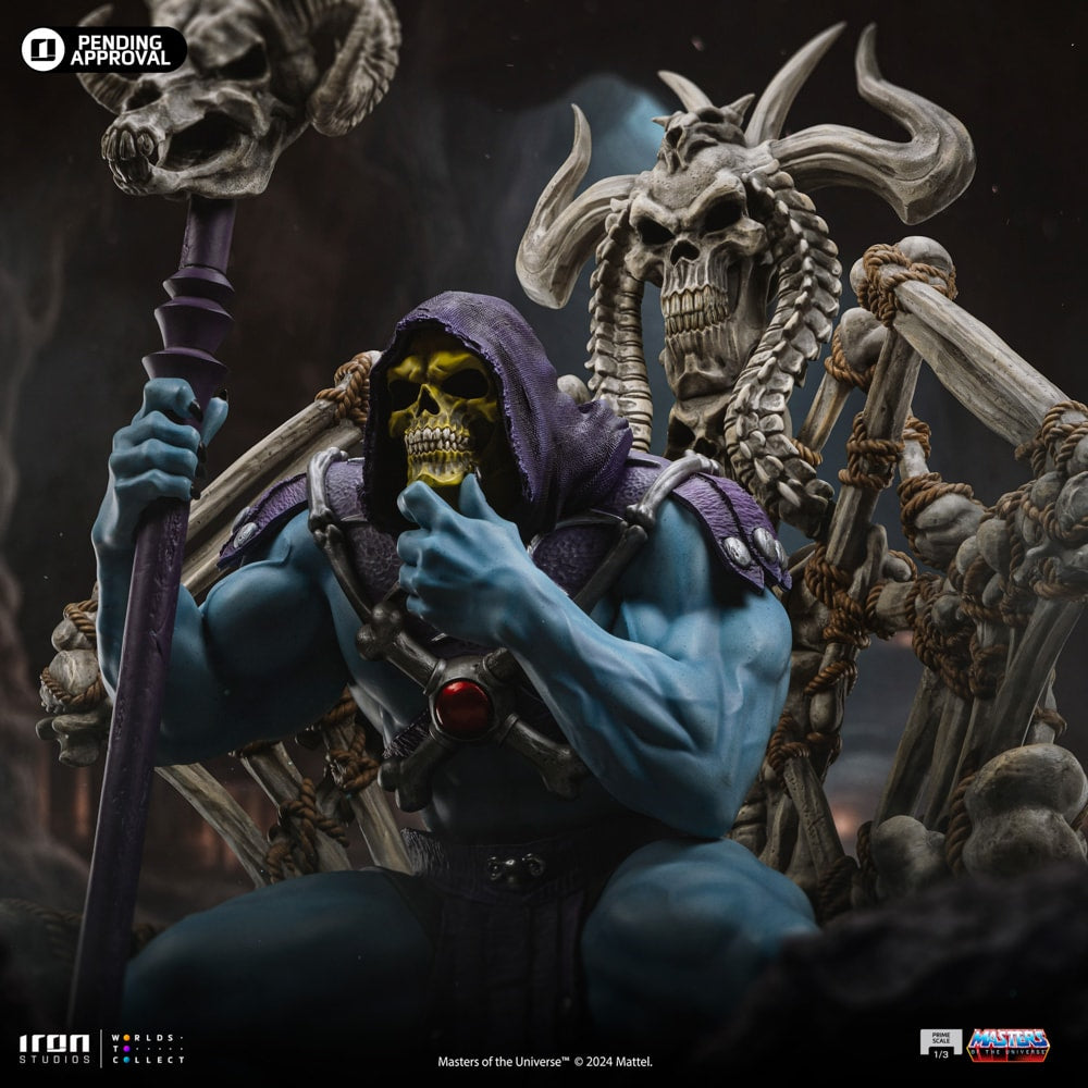 Iron Studios - Prime Scale 1/3 - Les Maîtres de l'Univers - Skeletor sur son trône Statue 67cm - flash vidéo