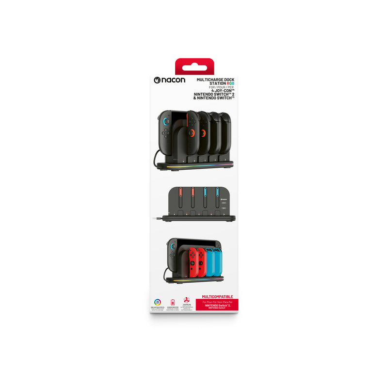 Nacon - Dock de charge compatible avec 4 Joy-Cons et console Nintendo Switch 2