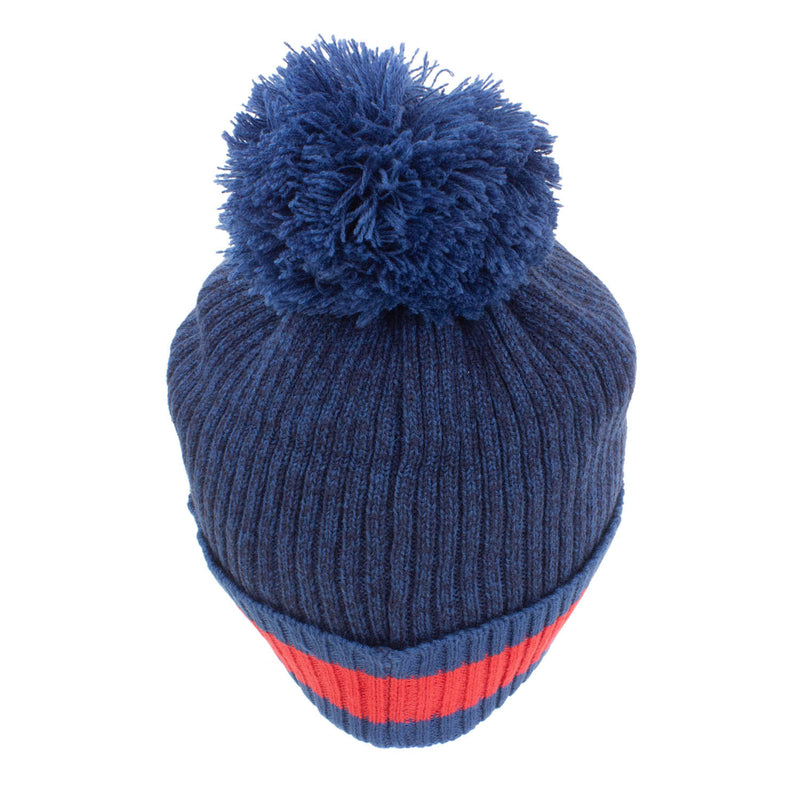 Marvel - Bonnet à pompon Bleu et Rouge Logo de Captain America