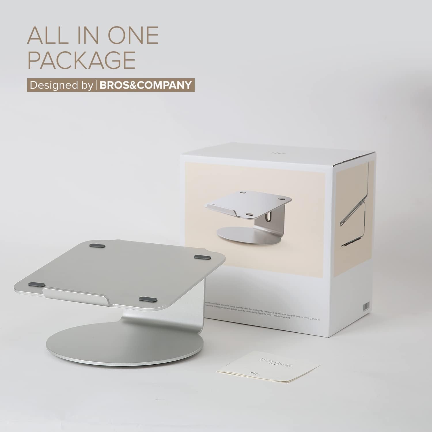 POUT - EYES4 "Support pour ordinateur portable en aluminium 360° " Argent - flash vidéo