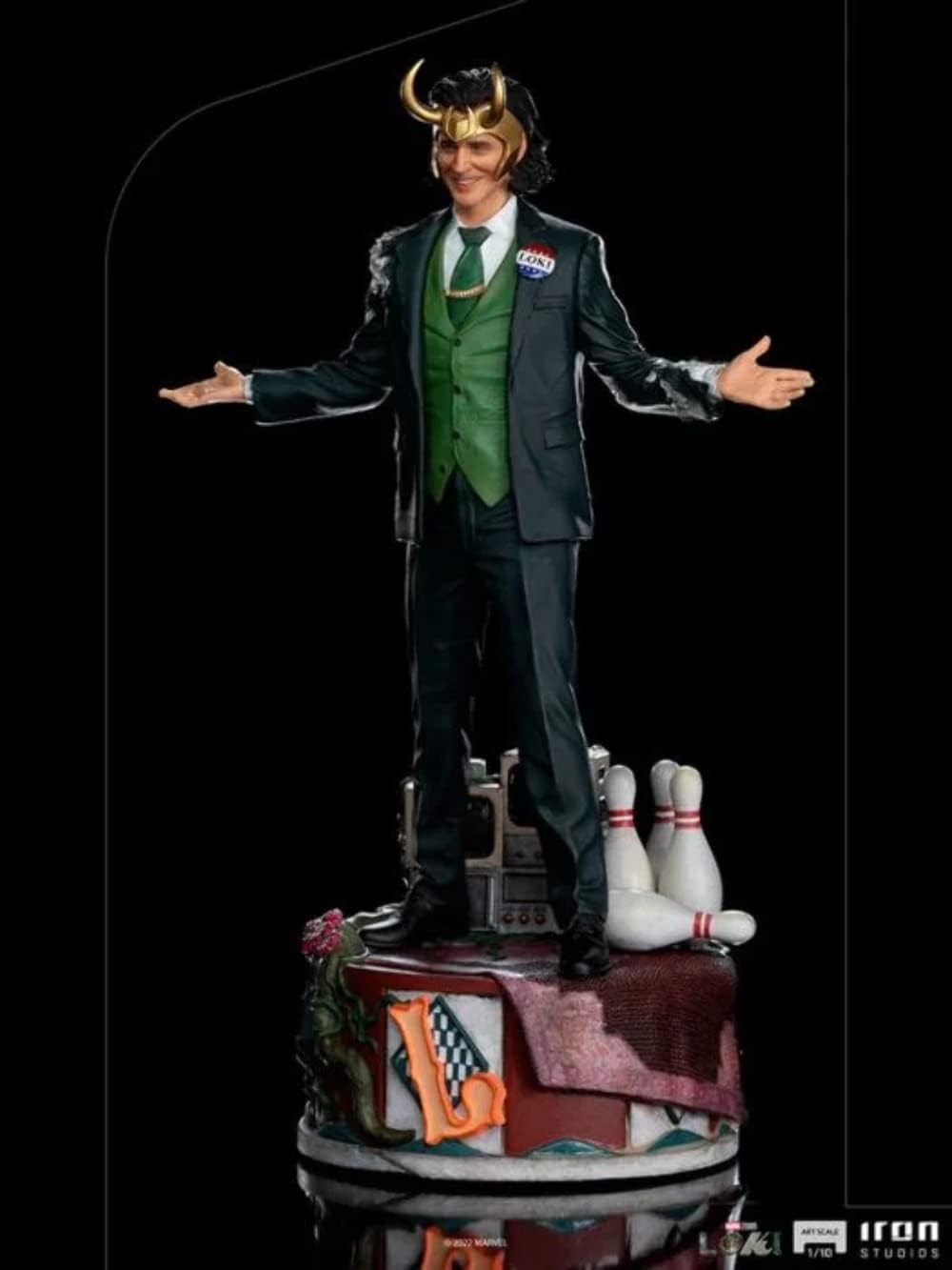 Iron Studios - Arts Scale 1/10 - Marvel - Loki - Loki Président Variant Statue 25cm - flash vidéo