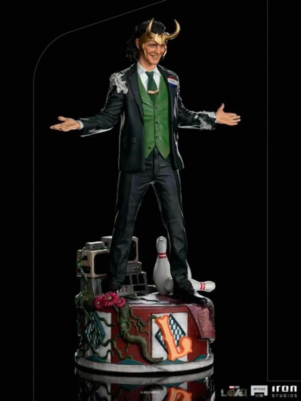 Iron Studios - Arts Scale 1/10 - Marvel - Loki - Loki Président Variant Statue 25cm - flash vidéo