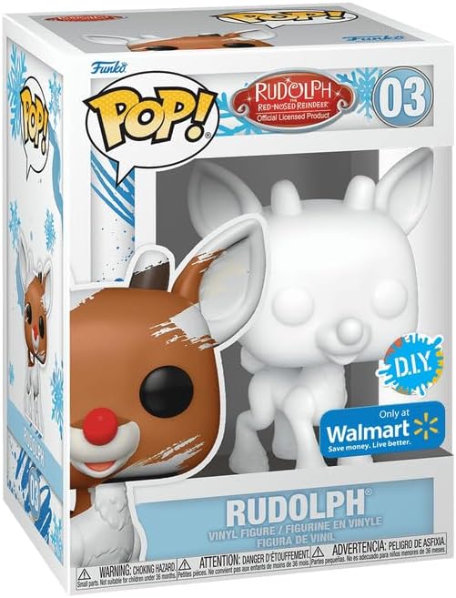 Funko Pop! Rudolph The Red-Nosed Reindeer: Rudolph (DIY) (White) - Special Edition - flash vidéo