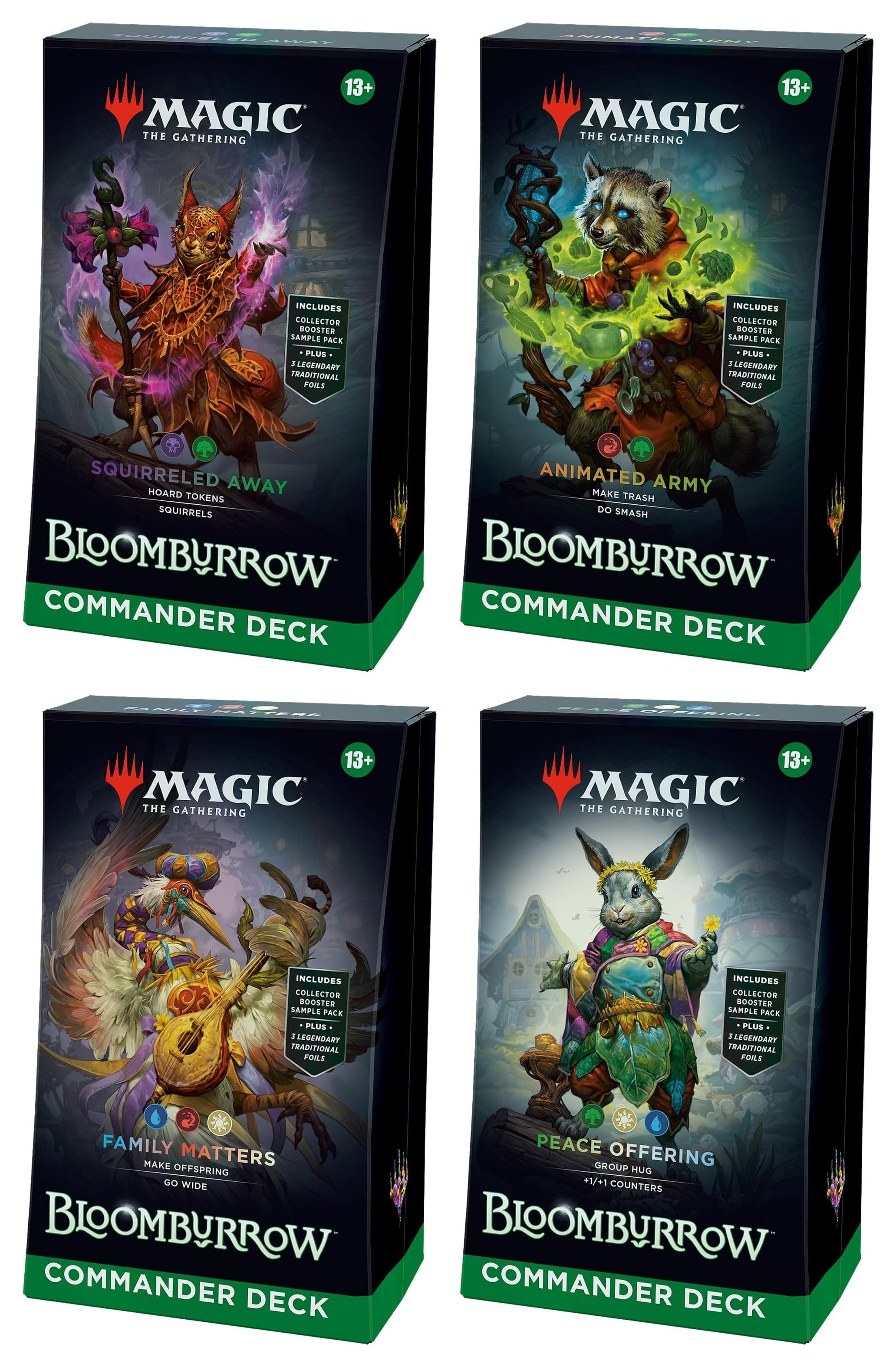 Magic: The Gathering - Bloomburrow Commander Deck Assortment (4 Commander Deck) - flash vidéo