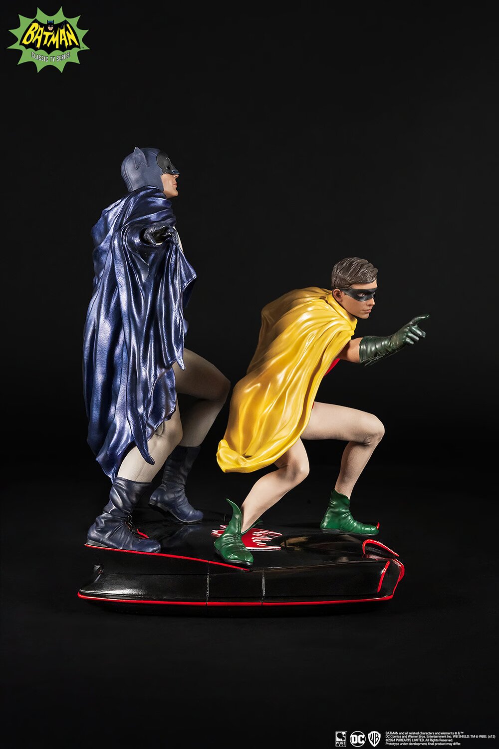 PureArts - 1:8 Scale Statues - Batman '66 - Batman et Robin Statue 23cm - flash vidéo