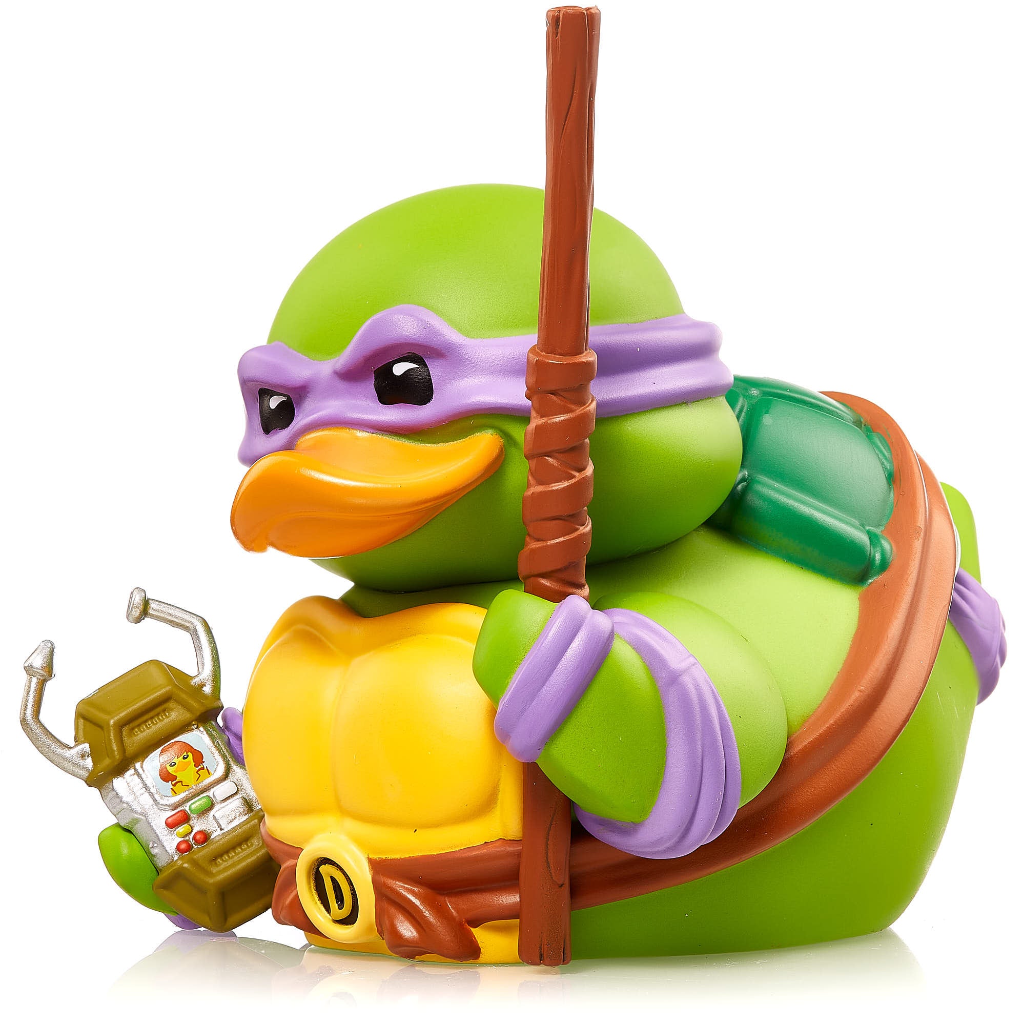 Numskull - Mini TUBBZ Canard de bain - Tortues Ninja - Donatello (Édition baignoire) - 8cm - flash vidéo