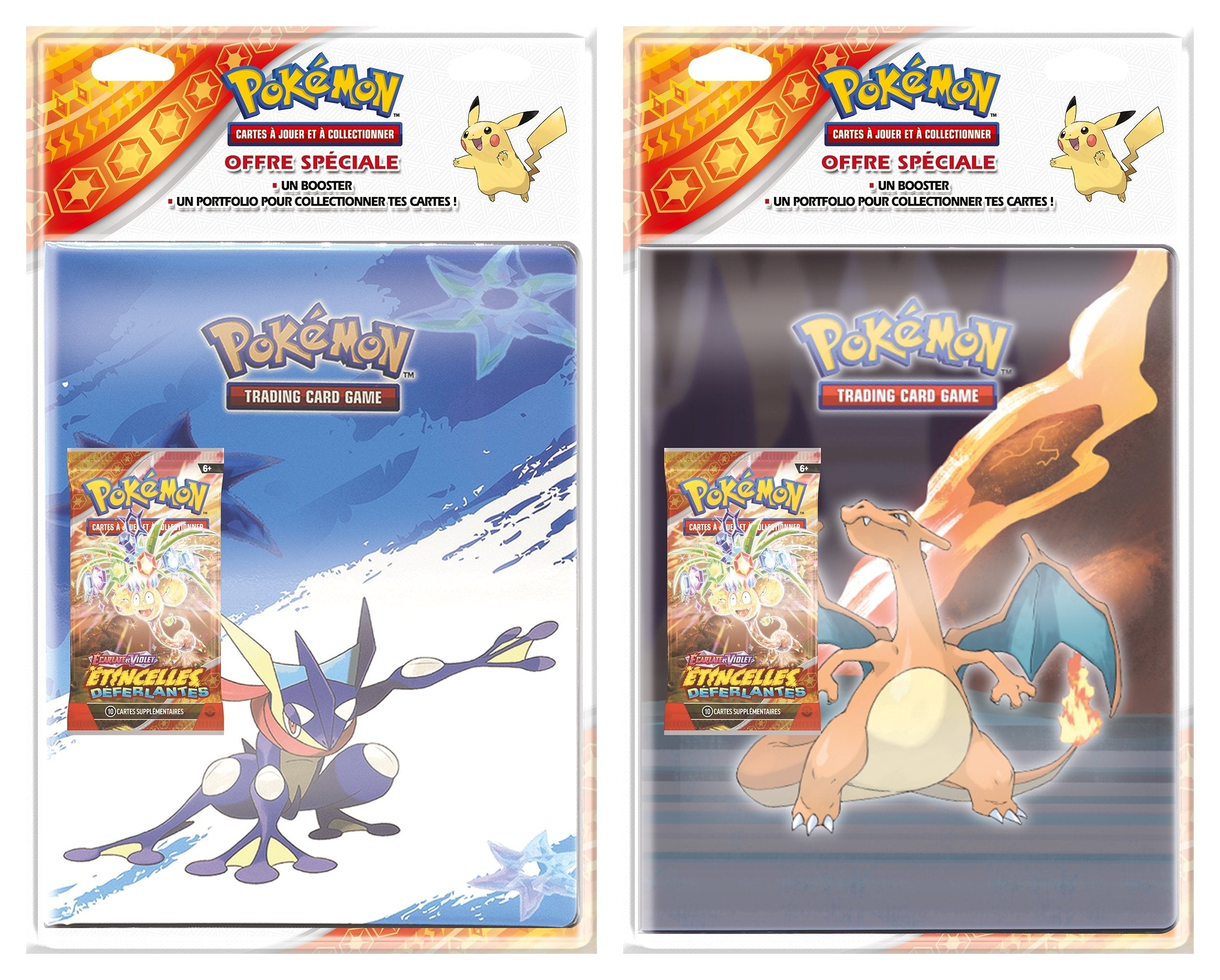 Pokémon JCC - Écarlate et Violet - Portfolio avec booster EV08 Étincelles Déferlantes (1x Portfolio aléatoire) - flash vidéo