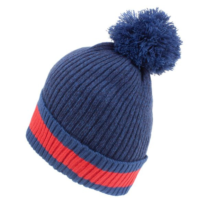 Marvel - Bonnet à pompon Bleu et Rouge Logo de Captain America