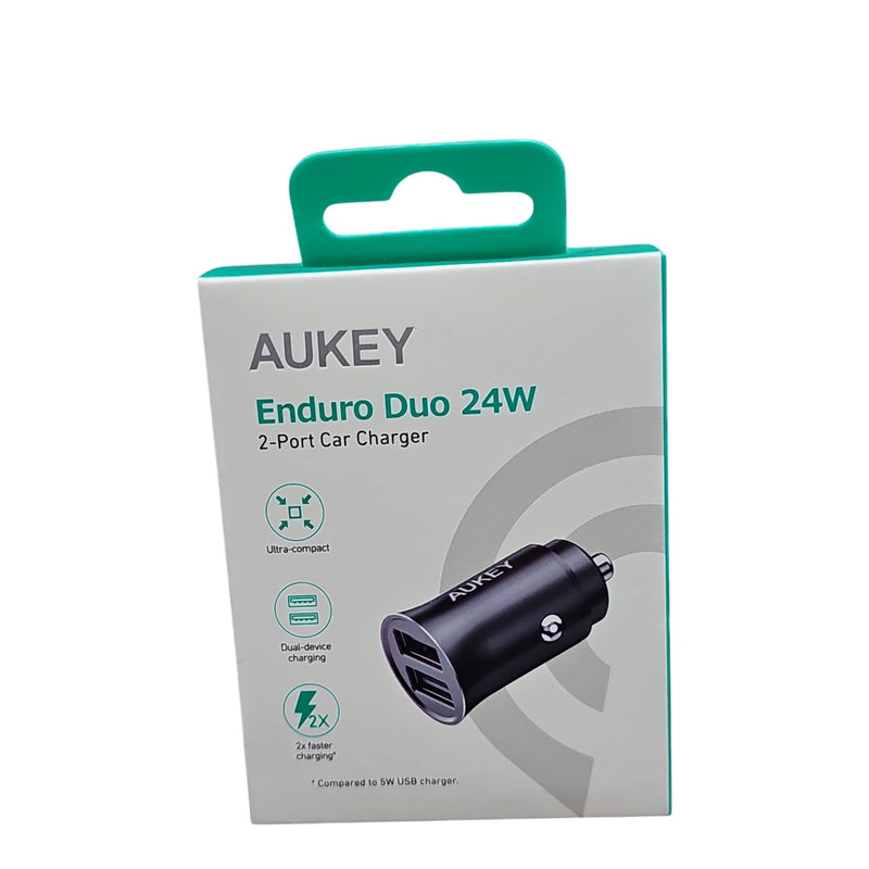 Aukey - Chargeur de voiture 24W à 2 ports Enduro Duo