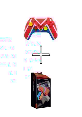 DragonShock - Bundle Manette compacte sans fil Bluetooth PopTop M Universe pour Switch et Switch OLED + Nintendo Switch Essential Starter Pack