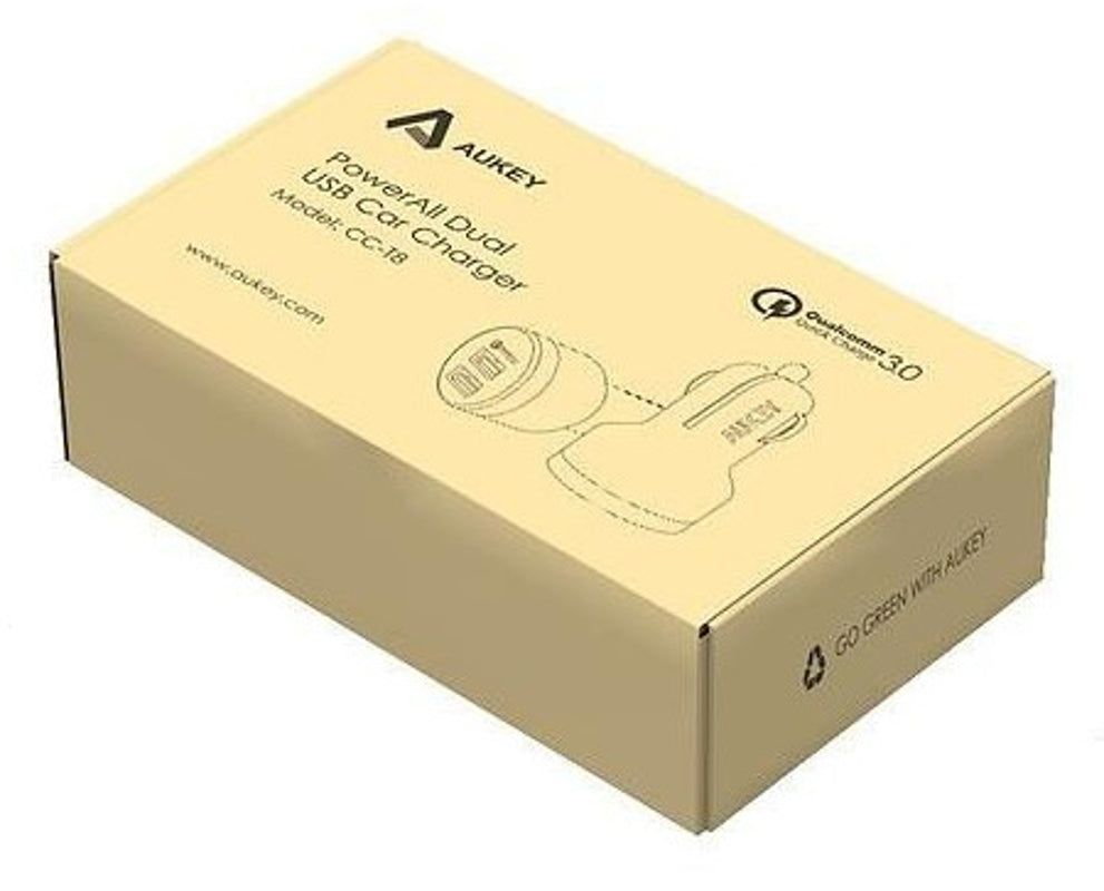 Aukey - Chargeur de voiture 36W QC 3.0 à 2 ports CC-T8 Expedition Series
