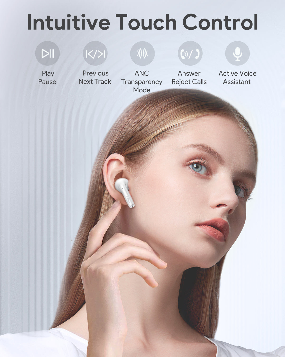 Aukey - Écouteurs sans fil connectés Beyond ANC Pro Blanc - flash vidéo