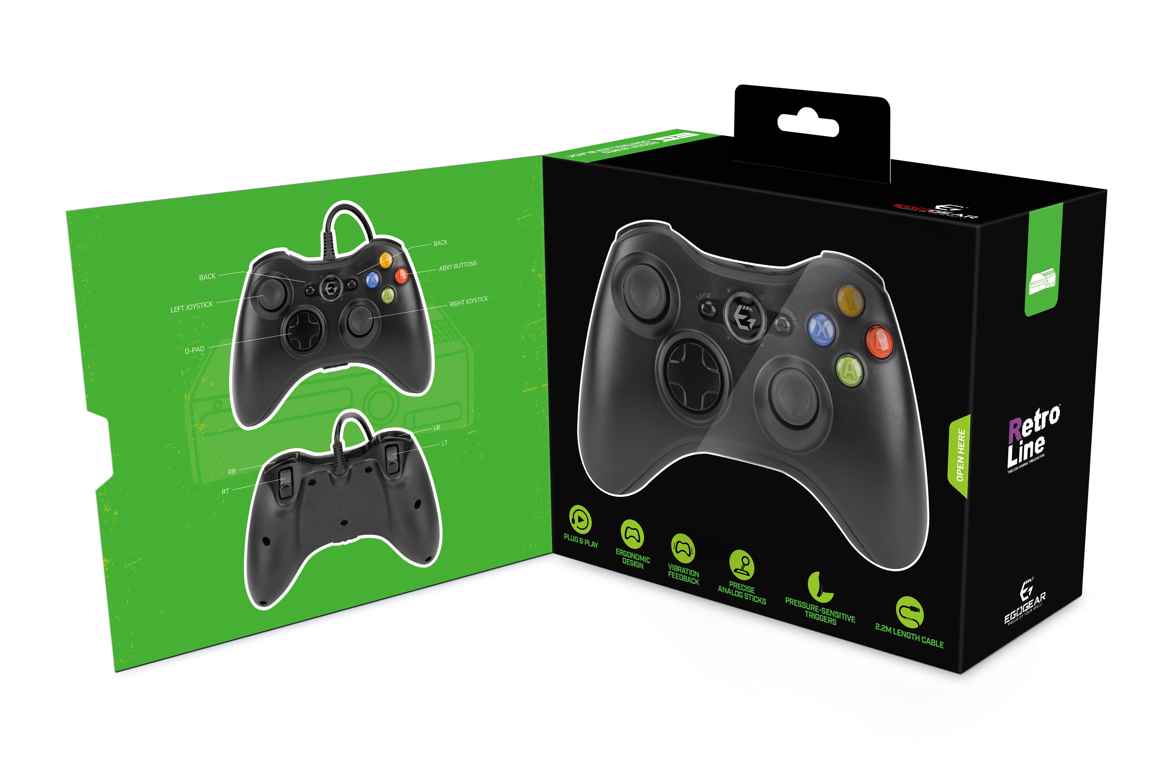EgoGear - Manette filaire RGC02 Noire pour X360 et PC
