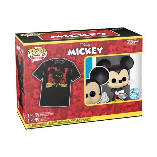 Funko Pop! & Tee: Disney - Mickey (Diamond Glitter) - L - flash vidéo