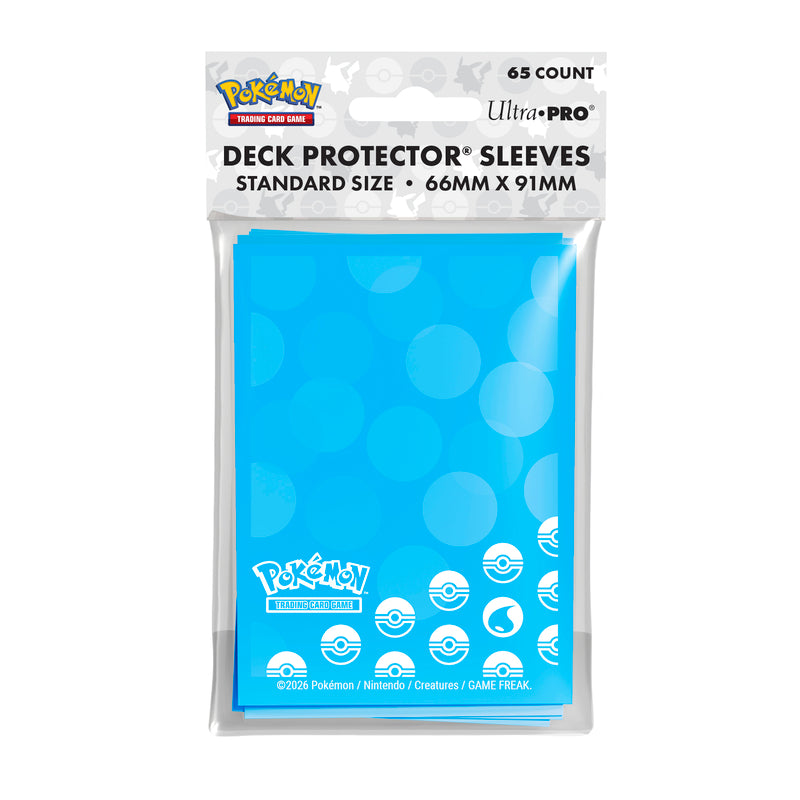 Ultra Pro - Pokémon JCC - Pochettes de protection de deck Énergie Eau 65 pcs (66 x 91 mm)