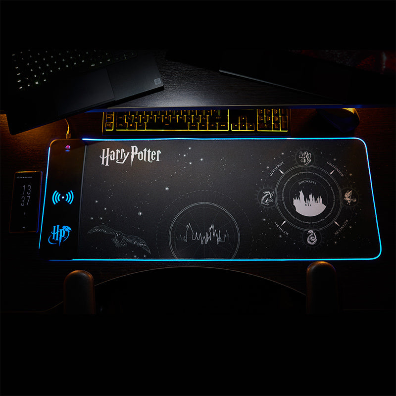 Numskull - Harry Potter - Tapis de souris de jeu XXL et chargeur sans fil - flash vidéo