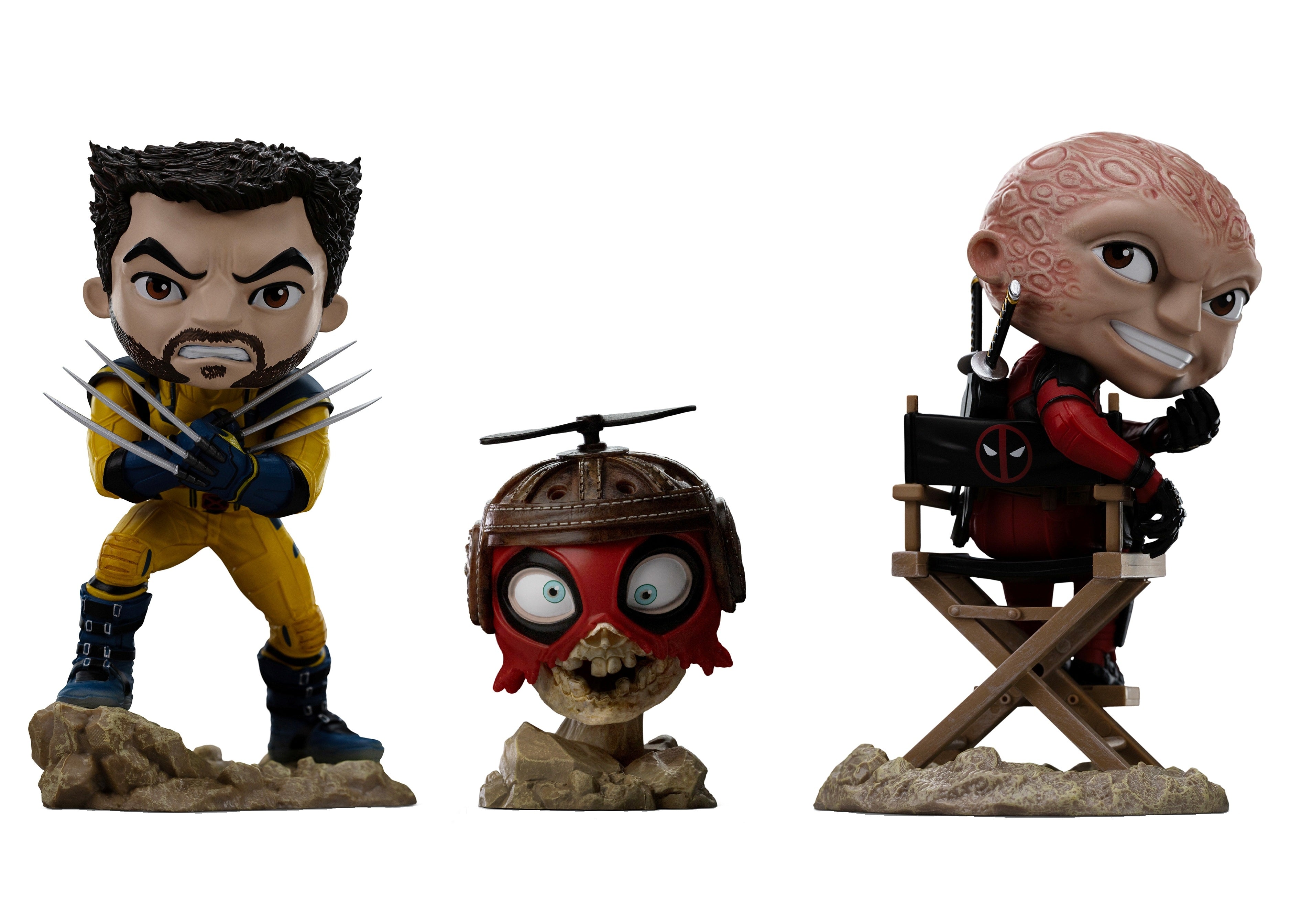 Iron Studios - MiniCo - Deadpool and Wolverine - Unmasked Deadpool and Wolverine Statue Set 14cm