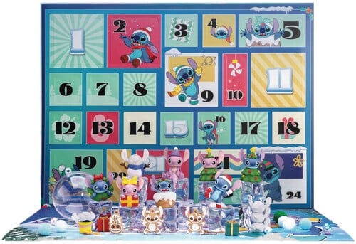 Disney - Lilo et Stitch - Calendrier de l'Avent : Set de figurines de célébration Stitch (Cookie) - flash vidéo