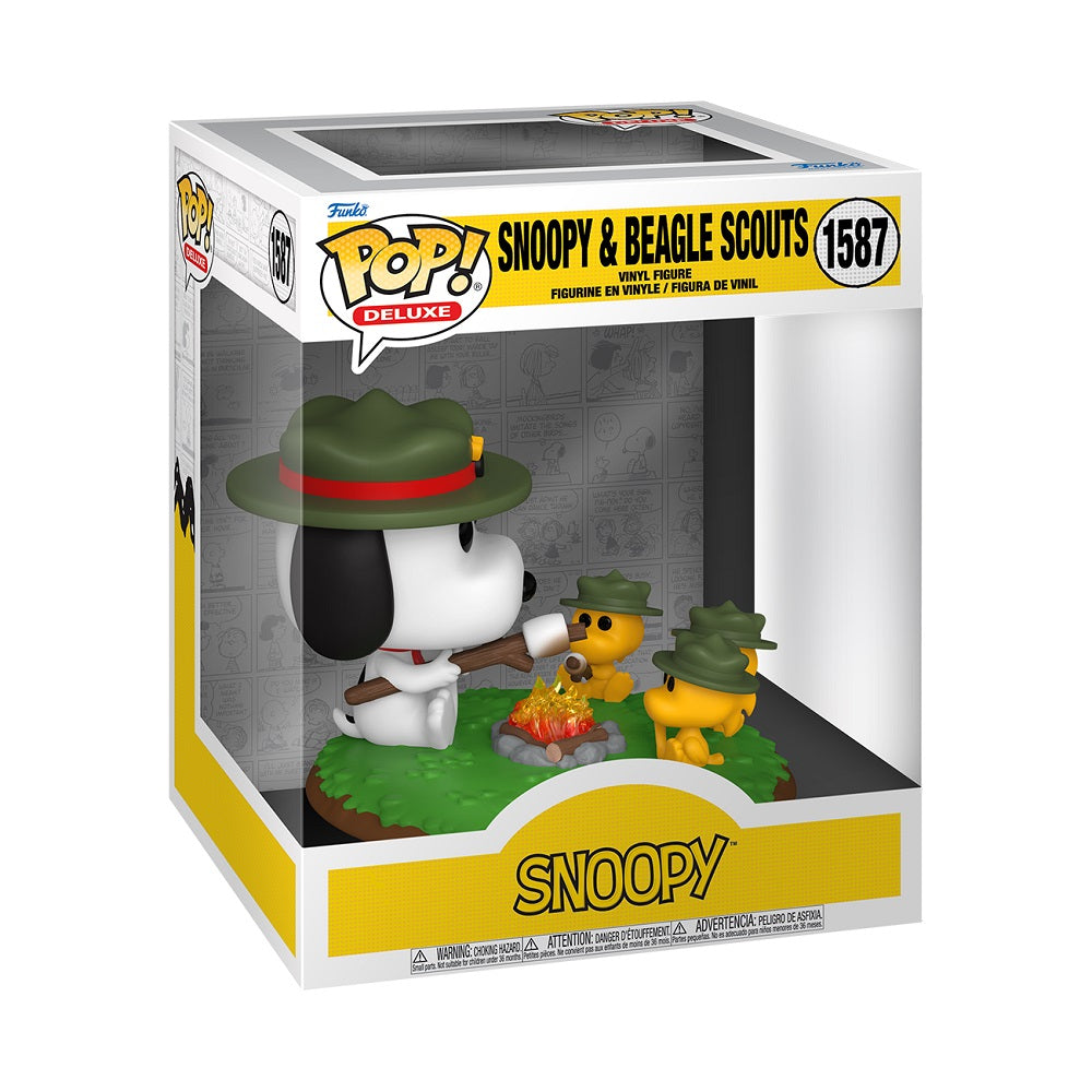 Funko Pop! Deluxe: Peanuts - Snoopy with Woodstock (Camping) - flash vidéo