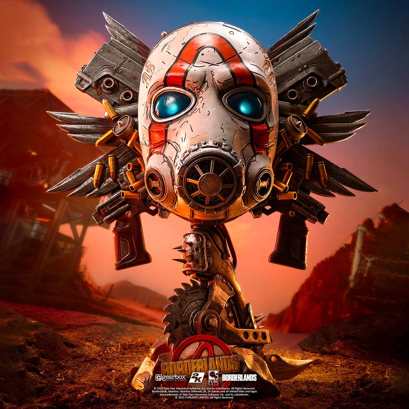 PureArts - 1:1 Scale Bust - Borderlands - Buste Masque Psycho Bandit 46cm
