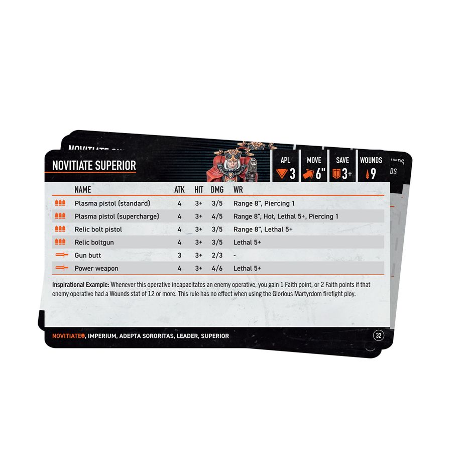 Kill Team: Novitiates – Datacards (Anglais) - flash vidéo