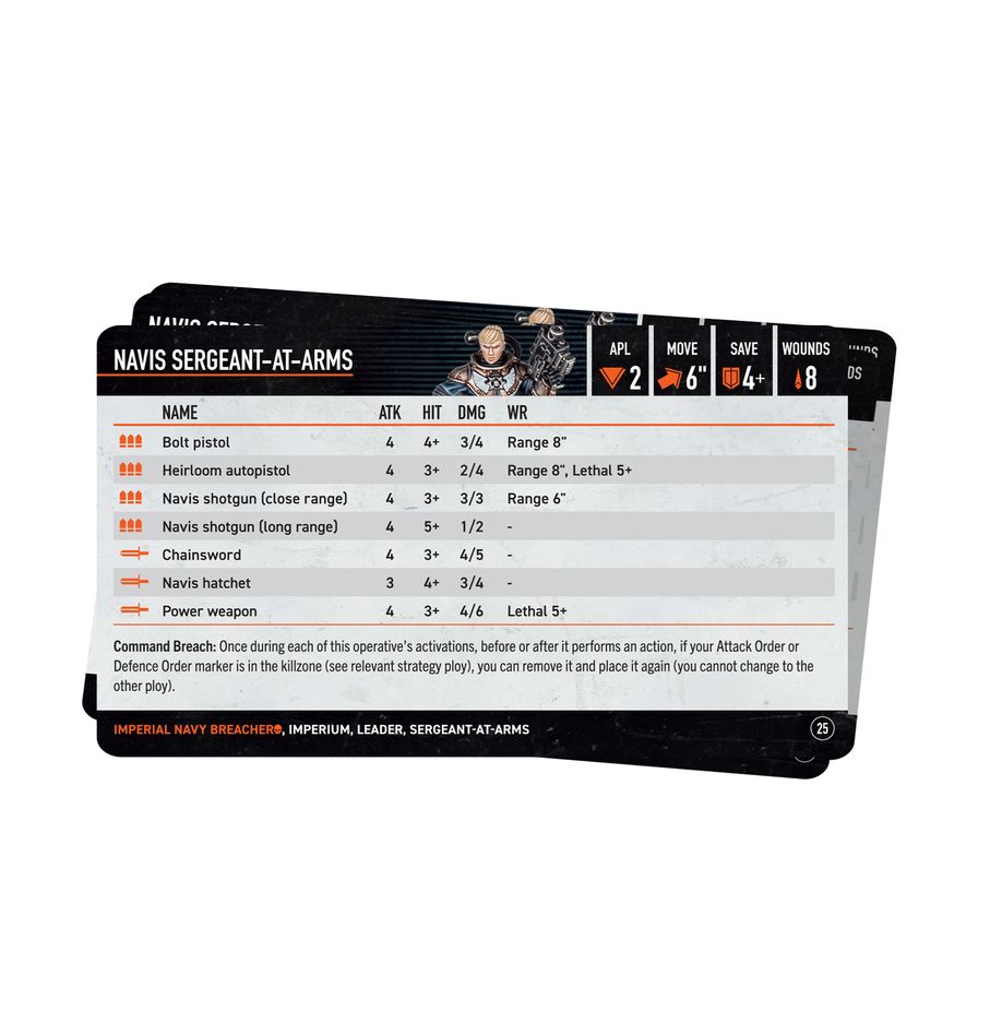 Kill Team: Imperial Navy Breachers – Datacards (Anglais) - flash vidéo