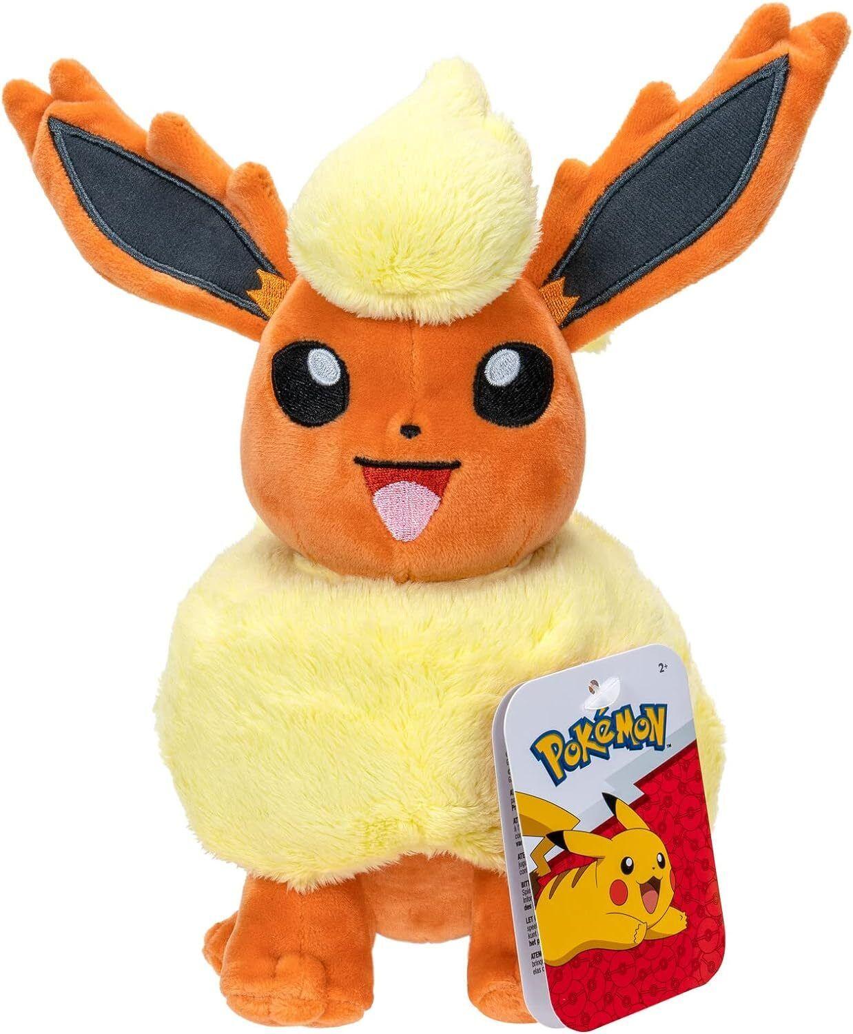 Pokémon - Evoli Evolutions - Peluche Pyroli 20cm - flash vidéo