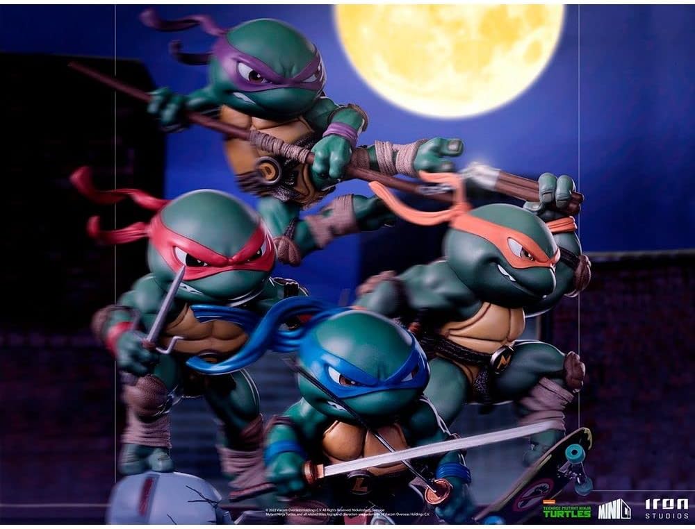 Iron Studios - MiniCo - Teenage Mutant Ninja Turtles - Leonardo Statue 15cm - flash vidéo