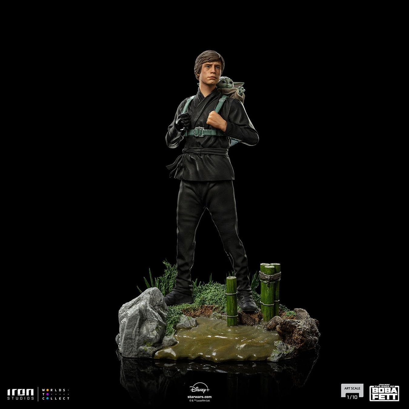 Iron Studios - Arts Scale 1/10 - Star Wars: Book of Boba Fett - Luke Skywalker and Grogu (Training Version) Statue 20cm - flash vidéo
