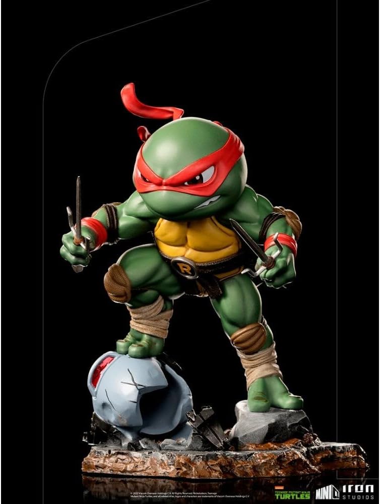 Iron Studios - MiniCo - Teenage Mutant Ninja Turtles - Raphaël Statue 15cm - flash vidéo
