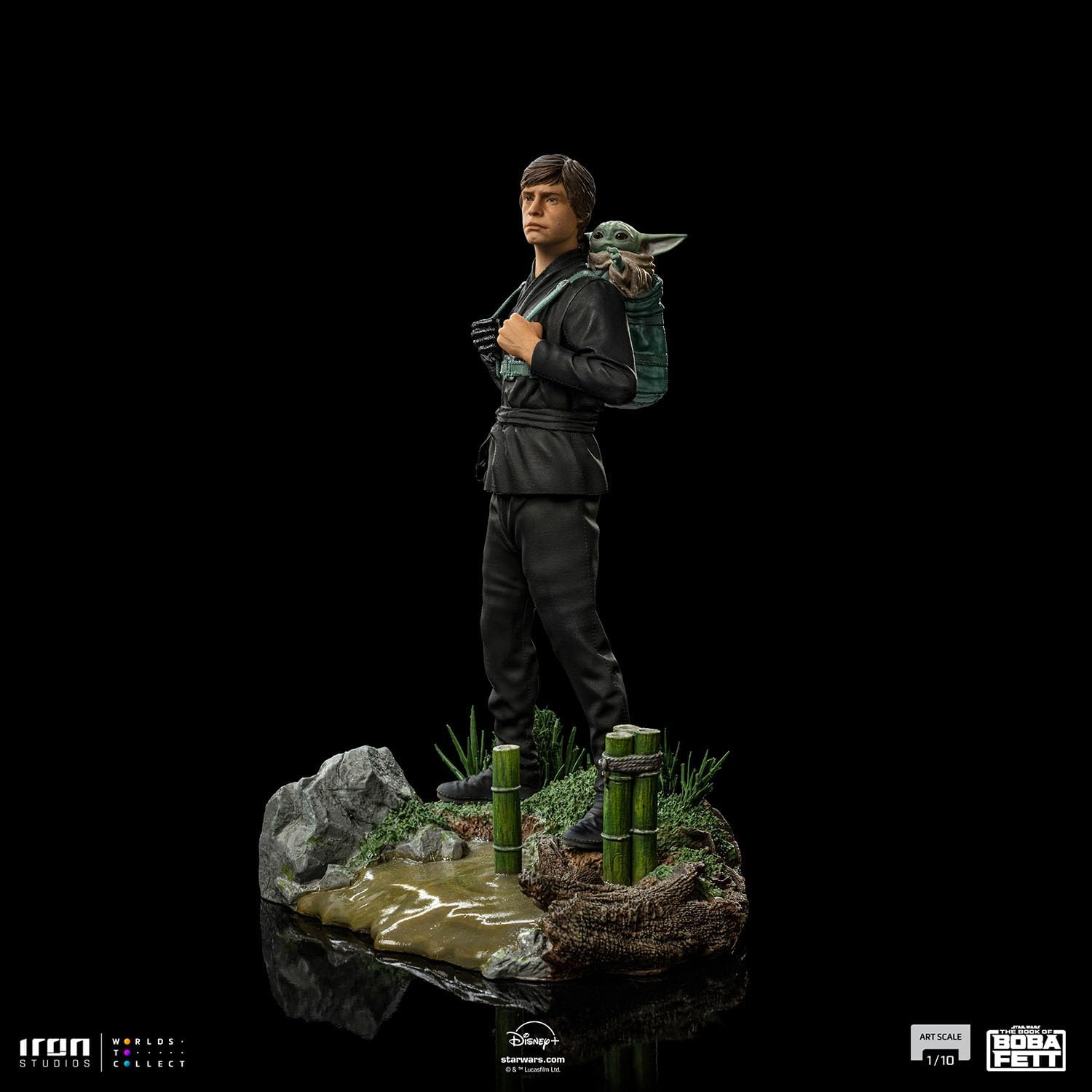 Iron Studios - Arts Scale 1/10 - Star Wars: Book of Boba Fett - Luke Skywalker and Grogu (Training Version) Statue 20cm - flash vidéo