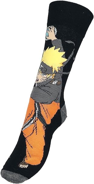 Naruto Shippuden - Pack de 3 paires de chaussettes pour homme Naruto (Taille 43-46) - flash vidéo