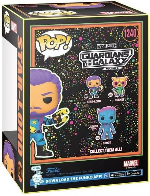 Funko Pop! Marvel: Guardians of the Galaxy Vol. 3 - Star-Lord (Blacklight) - Special Edition - flash vidéo