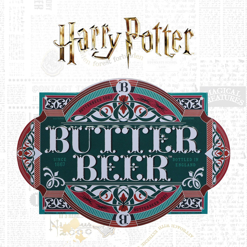Harry Potter - Réplique panneau en tôle "Butterbeer"