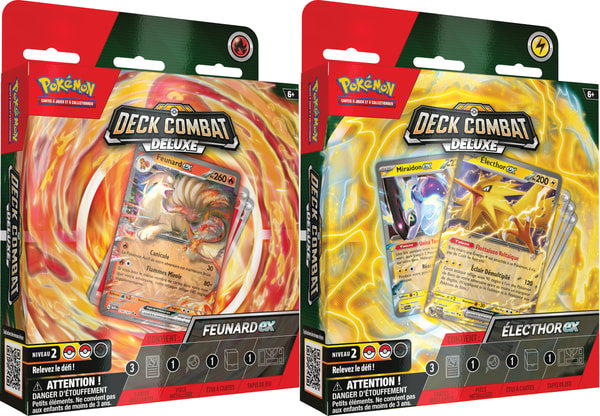 Pokémon JCC - Deck de Combat Deluxe Feunard-ex ou Électhor-ex (1x deck aléatoire) - flash vidéo