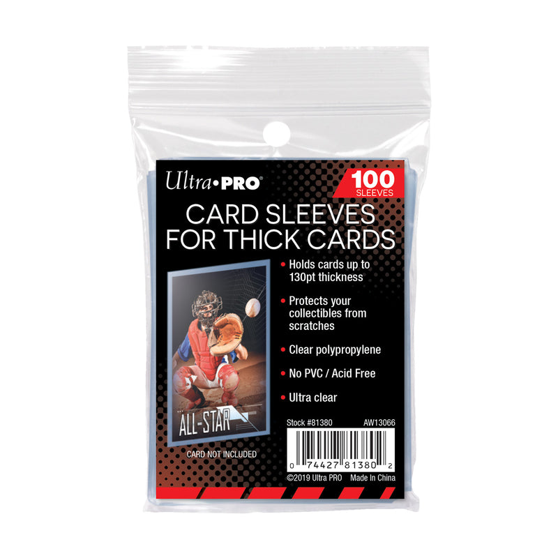 Ultra Pro - Pochettes pour cartes épaisses 63,5 x 88mm (sachet de 100 pochettes)