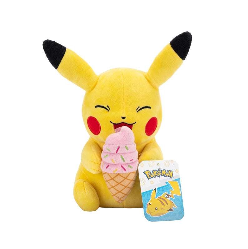 Pokémon - Peluche Pikachu avec une glace 20cm