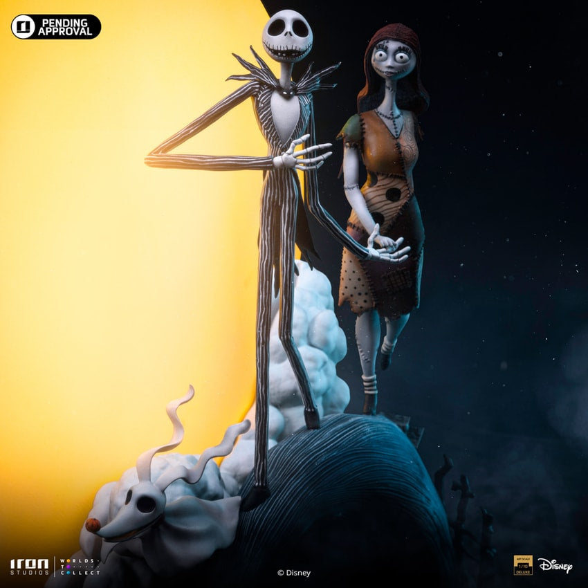 Iron Studios - Deluxe Art Scale 1/10 - Disney - L'Étrange Noël de monsieur Jack - Jack et Sally Statue 39cm - flash vidéo
