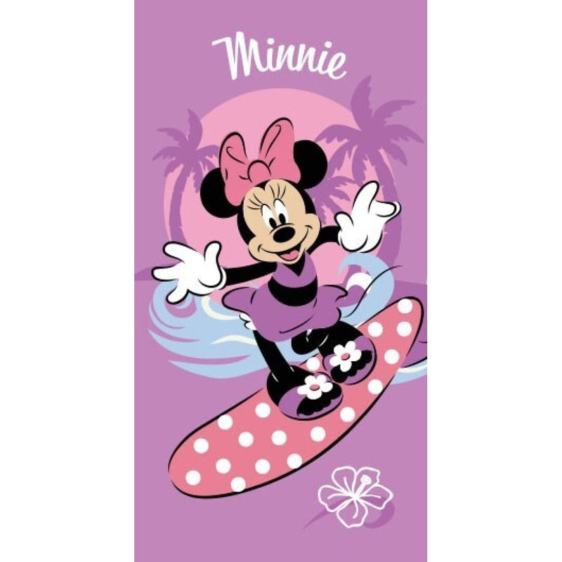 Disney - Serviette de plage en polyester "Minnie Mouse Surf" (140x70cm)