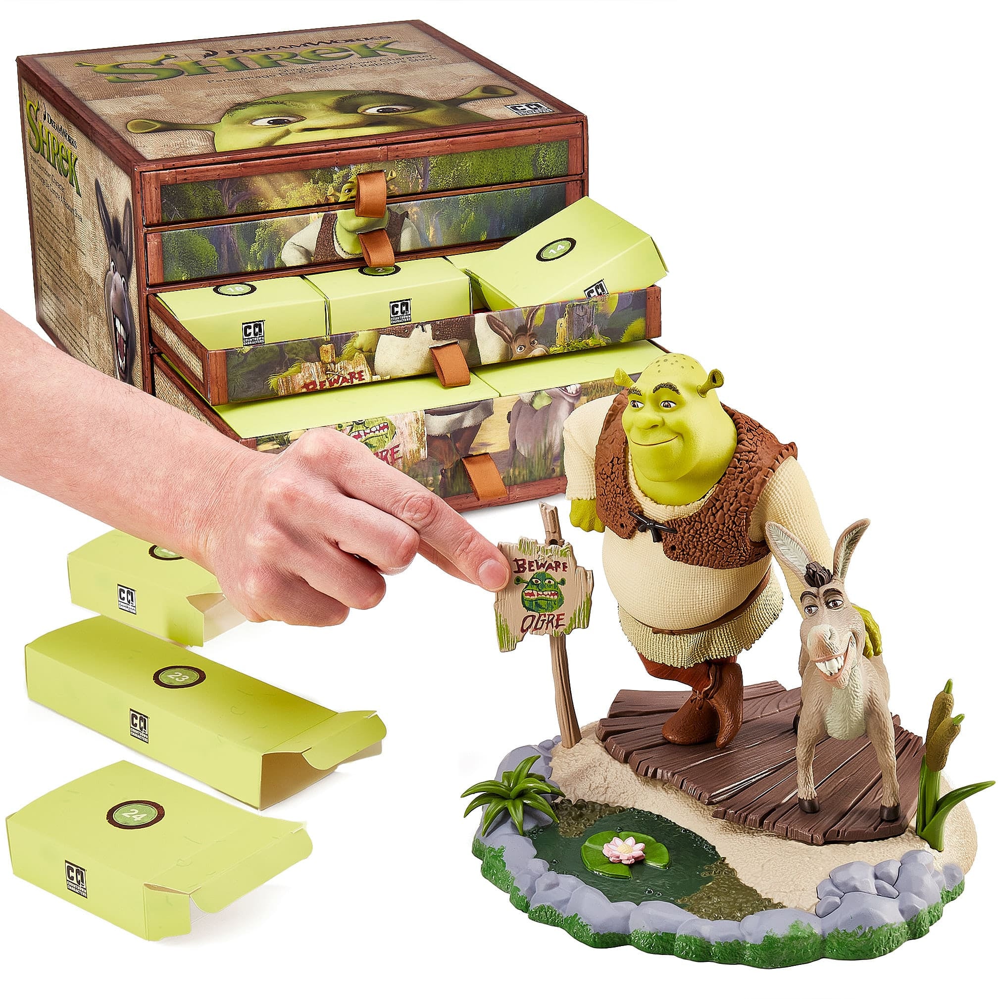 DreamWorks - Shrek - Calendrier de l'Avent 24 jours (Figurine Shrek à monter) - flash vidéo