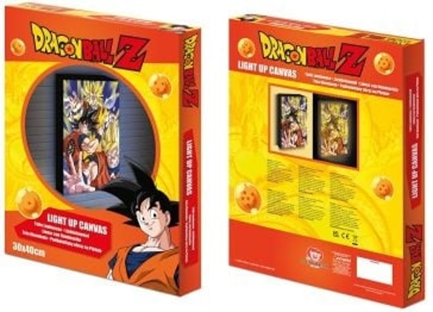 Dragon Ball Z - Impression sur toile Lumineuse Goku Super Saiyan 30x40cm