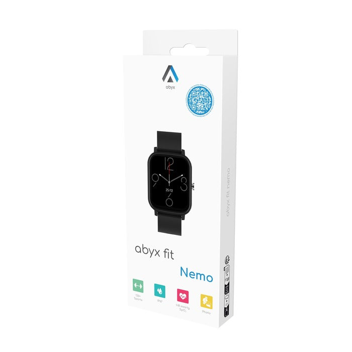 Abyx Fit - Nemo - Montre connectée - Noire - flash vidéo
