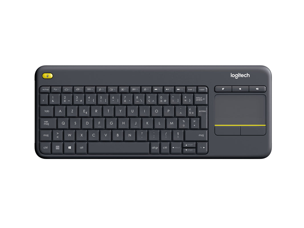 Logitech Clavier tactile professionnel sans fil K400+ Noir Azerty BE
