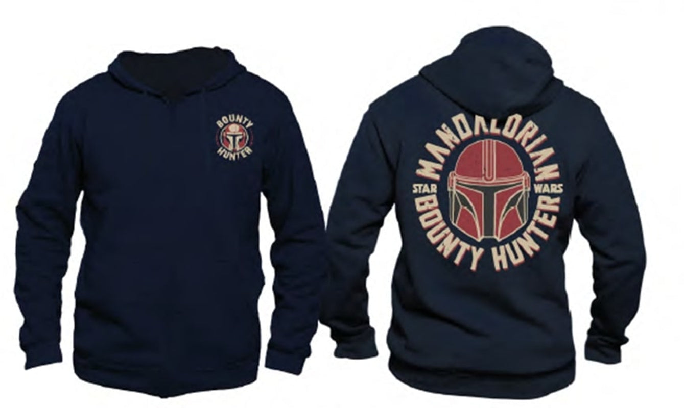 Star Wars - The Mandalorian Bounty Hunter Black Men's Sweat Zippe Hoodie - S