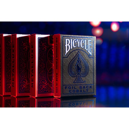 Bicycle - Carte de jeu Standard 56 pièce(s) MetalLuxe Cobalt Rider Back - flash vidéo