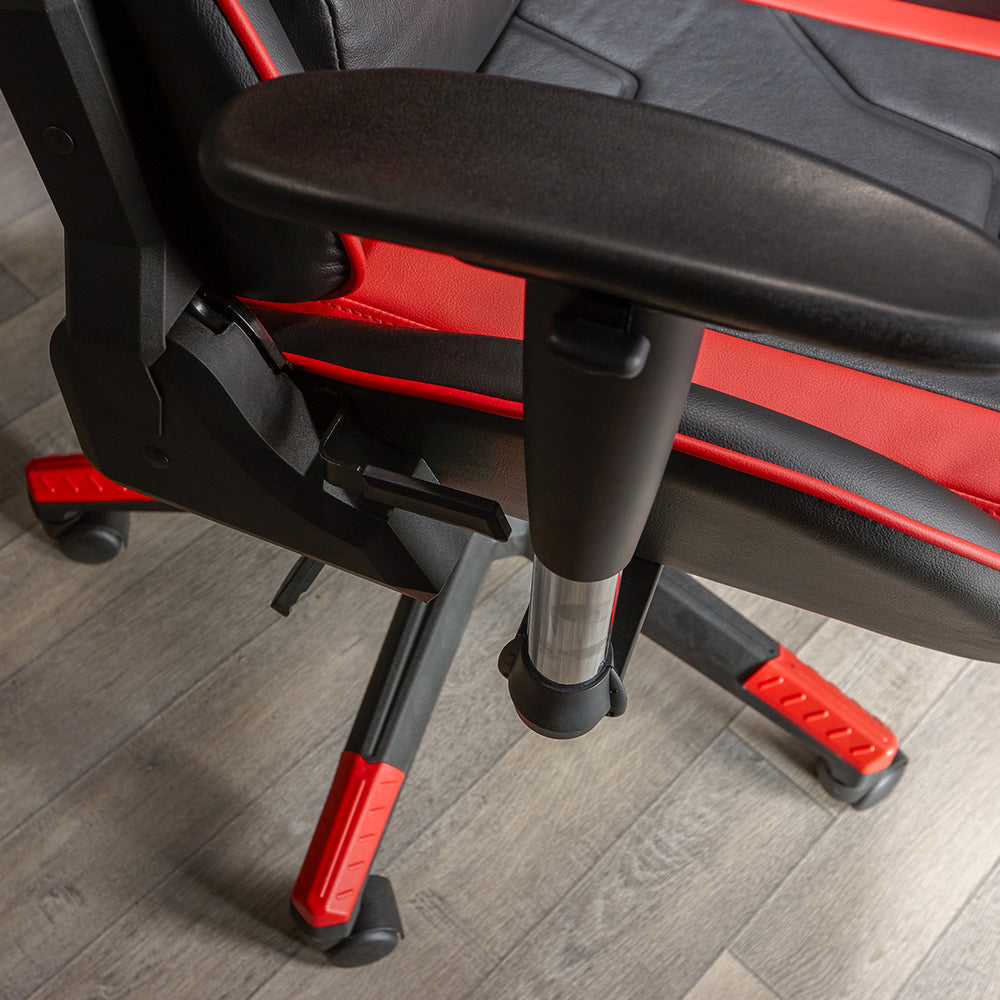 X Rocker - Bravo PC Office Red and Black Gaming Chair - flash vidéo